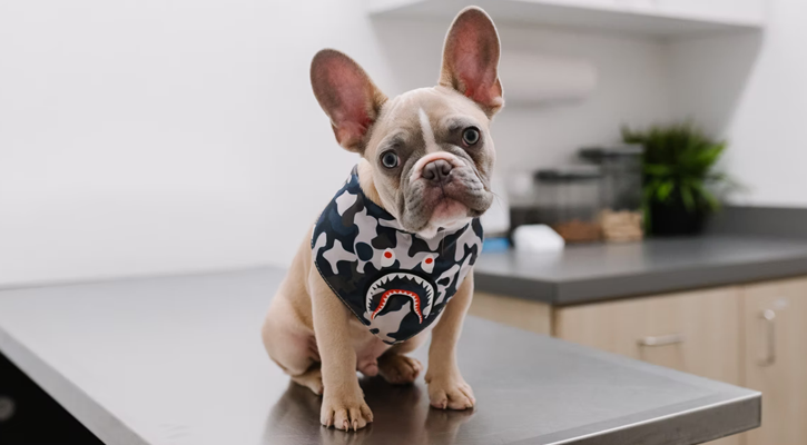 French Bulldog on Exam Table